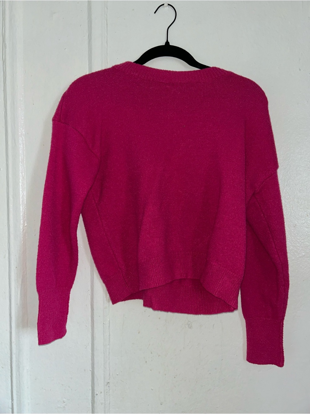 Zara Hot Pink Crewneck Sweater